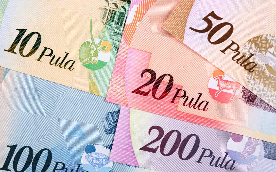 Botswana pula on a business background Botswana pula on a business background