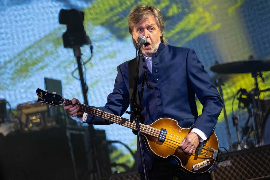 Paul McCartney performs on The Pyramid Stage