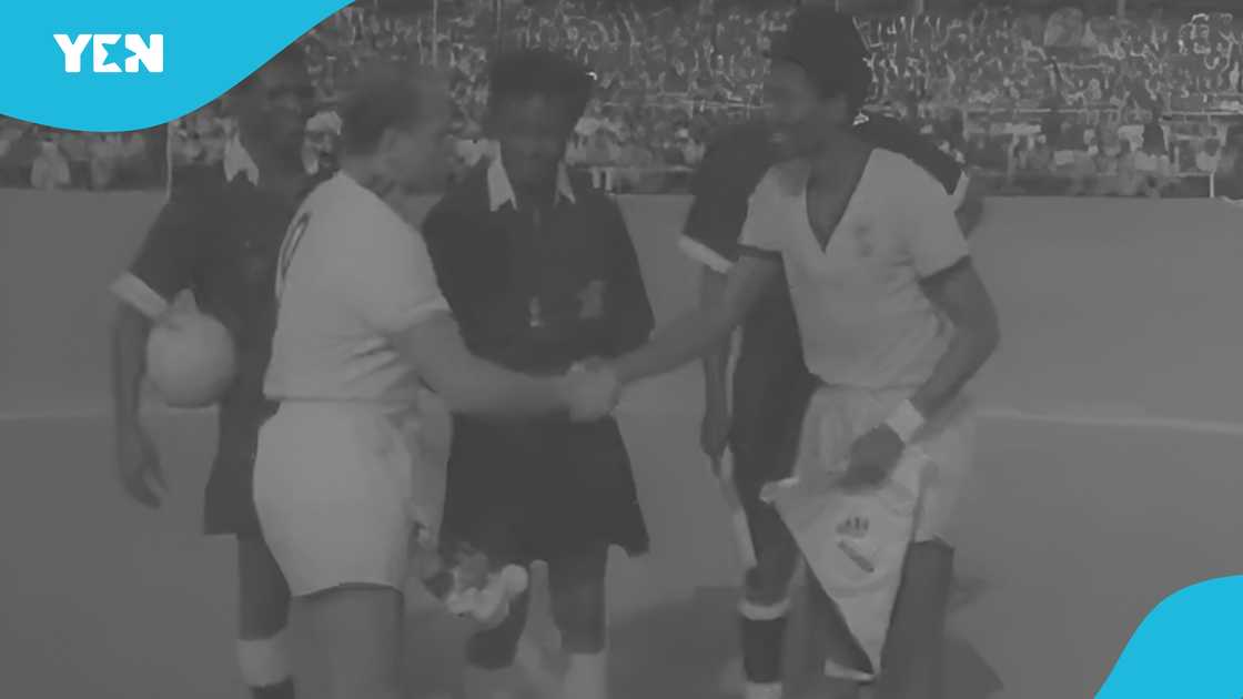 Black Stars vs Real Madrid, 1962 football match, Accra Sports Stadium, Joe Lartey commentator, Dr Kwame Nkrumah, Ferenc Puskás, Francisco Gento and Alfredo Di Stéfano, Rev Osei Kofi, African football heritage, Ghanaian sporting moments.