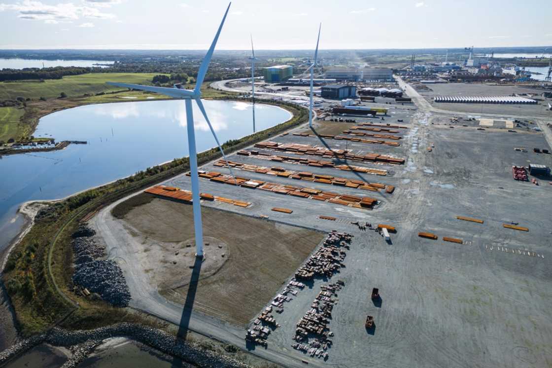 Most of Odense port's surface area is devoted to wind power, and Vestas produces nacelles, masts and foundations Most of Odense port's surface area is devoted to wind power, and Vestas produces nacelles, masts and foundations