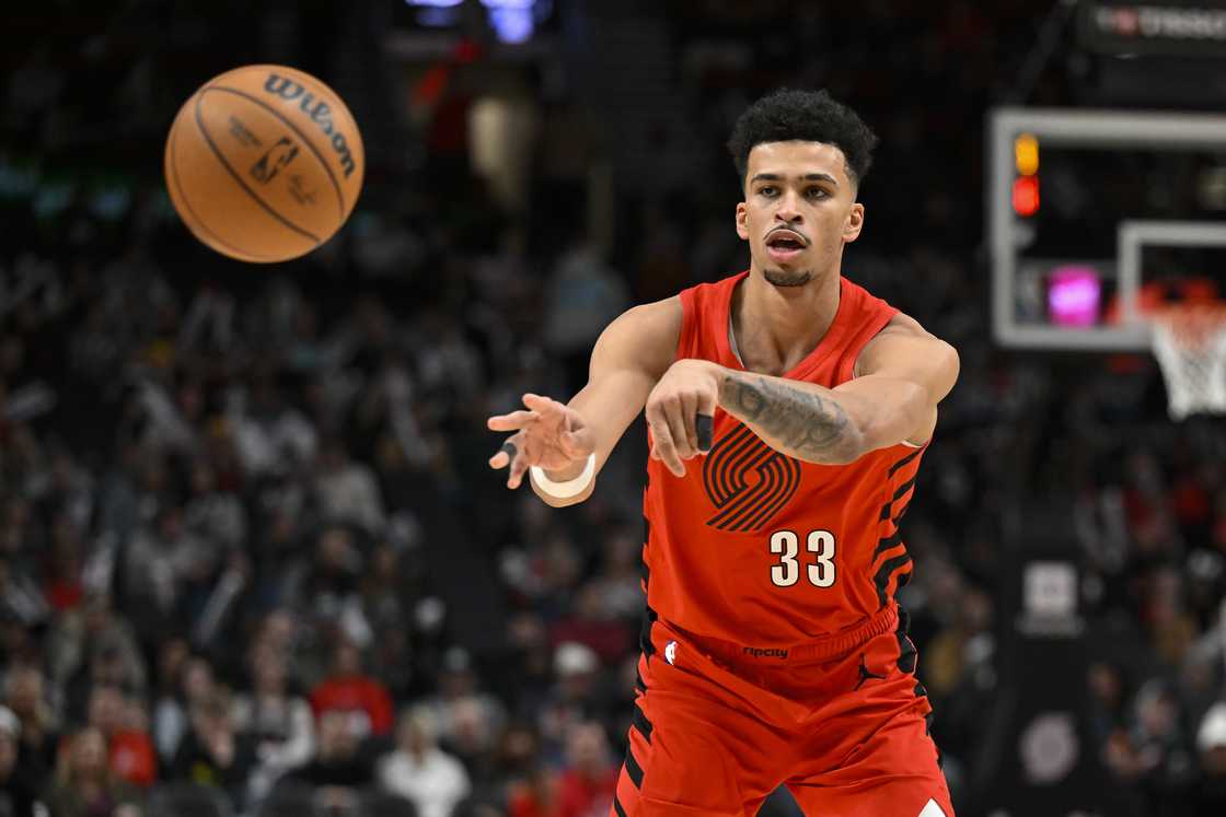 Toumani Camara passes the ball during the fourth quarter against the Brooklyn Nets Toumani Camara passes the ball during the fourth quarter against the Brooklyn Nets