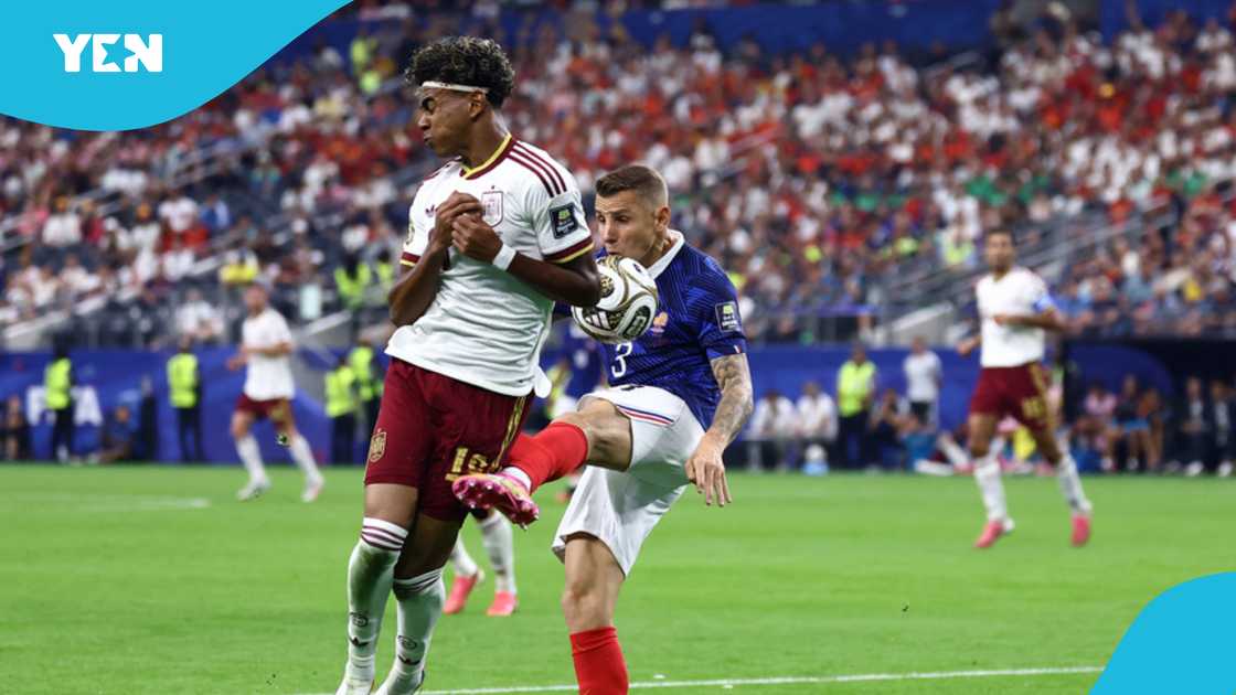 World Cup 2026, Spain's penalty against France, Lamine Yamal, Mikel Oyarzabal, Pedro Porro, Spain reach World Cup final, Spain beat France, France 0-2 Spain, Referee Victor.
