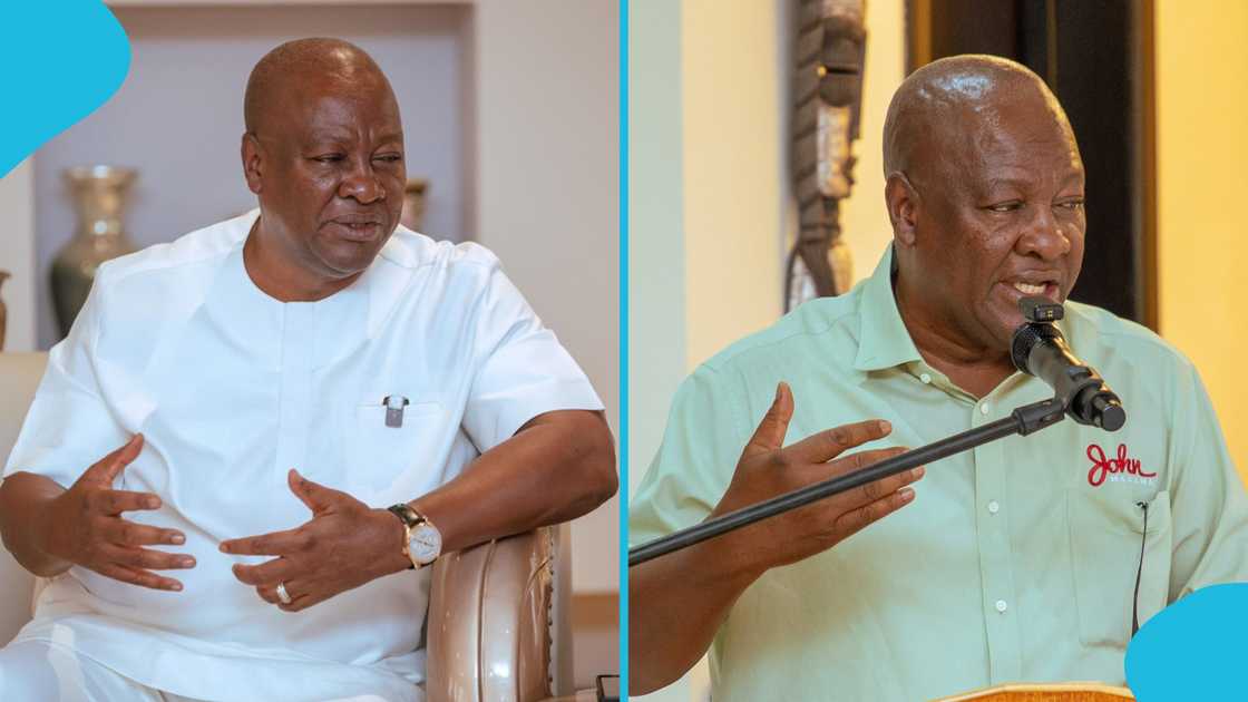 John Dramani Mahama is preaching at an Assemblies of God church