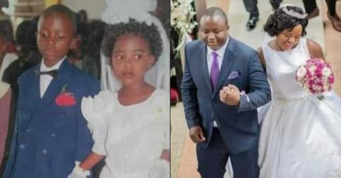 Ghanaian class 2 pupils who were husband & wife in stage play in 1995 now married in 2021 Ghanaian class 2 pupils who were husband & wife in stage play in 1995 now married in 2021