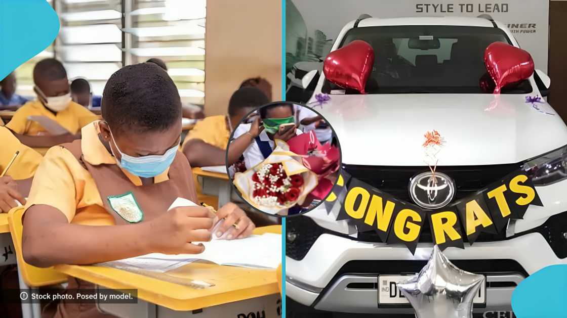 St. Monica’s Senior High School, graduation surprise, new car gift, WASSCE 2026, family celebration, graduation, t-shirts, parents love St. Monica’s Senior High School, graduation surprise, new car gift, WASSCE 2026, family celebration, graduation, t-shirts, parents love
