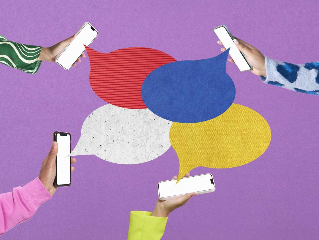 A WhatsApp group chat A WhatsApp group chat