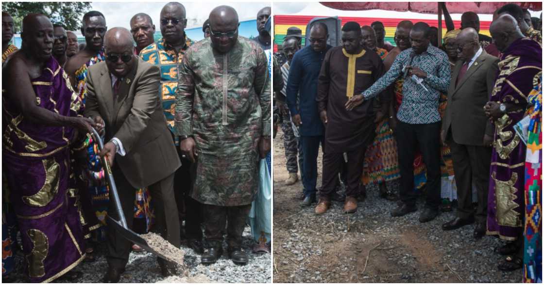 President Nana Akufo-Addo, Okyenhene, the Osagyefuo Amoatia Ofori Panin II, and other dignitaries.