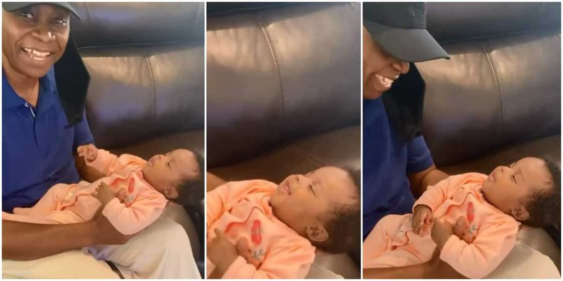 Adorable Video As Davido’s Billionaire Father Gushes Over Granddaughter After Meeting Her for the First Time Adorable Video As Davido’s Billionaire Father Gushes Over Granddaughter After Meeting Her for the First Time