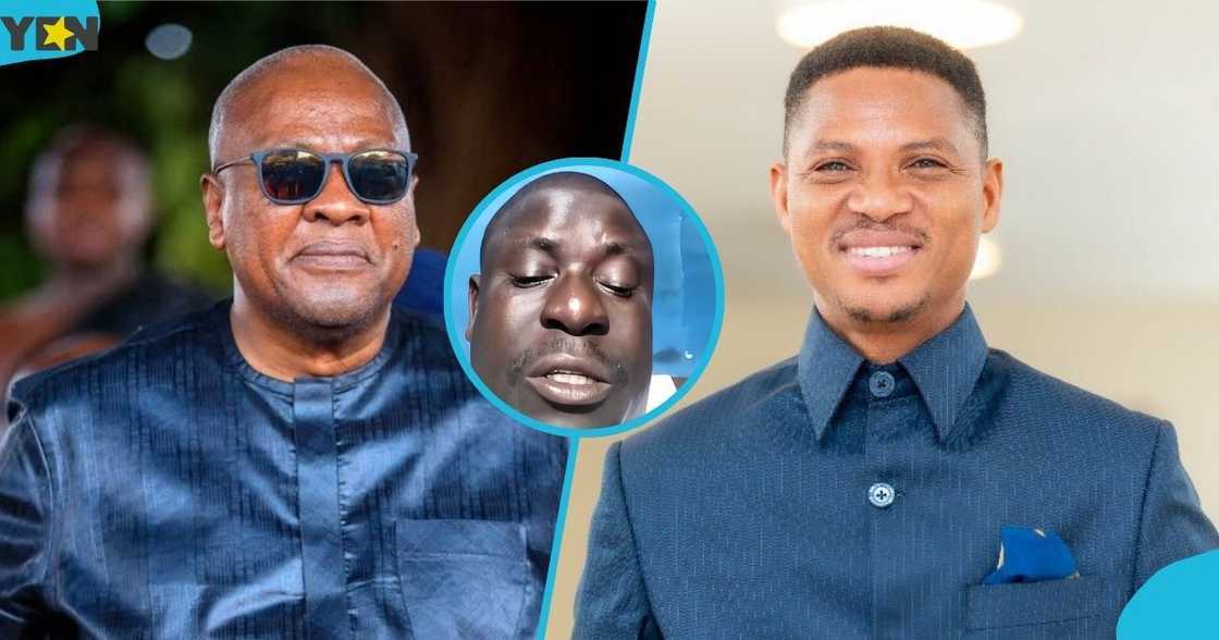 President John Mahama, leader of the NDC, Francis-Xavier Sosu, MP for Madina, NDC supporter, election campaign, Madina Zongo Junction President John Mahama, leader of the NDC, Francis-Xavier Sosu, MP for Madina, NDC supporter, election campaign, Madina Zongo Junction