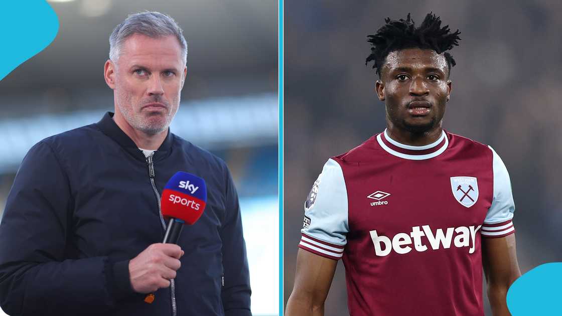 Mohammed Kudus, Jamie Carragher, West Ham Mohammed Kudus, Jamie Carragher, West Ham