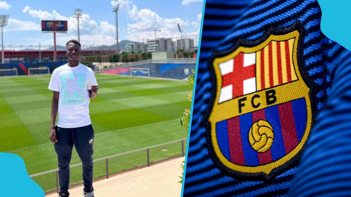 Hafiz Gariba joined FC Barcelona on a three-year deal. Hafiz Gariba joined FC Barcelona on a three-year deal.