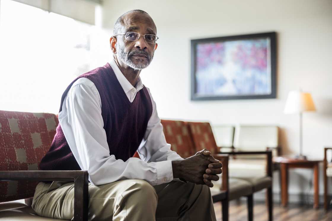 A man in hospital waiting for check up
