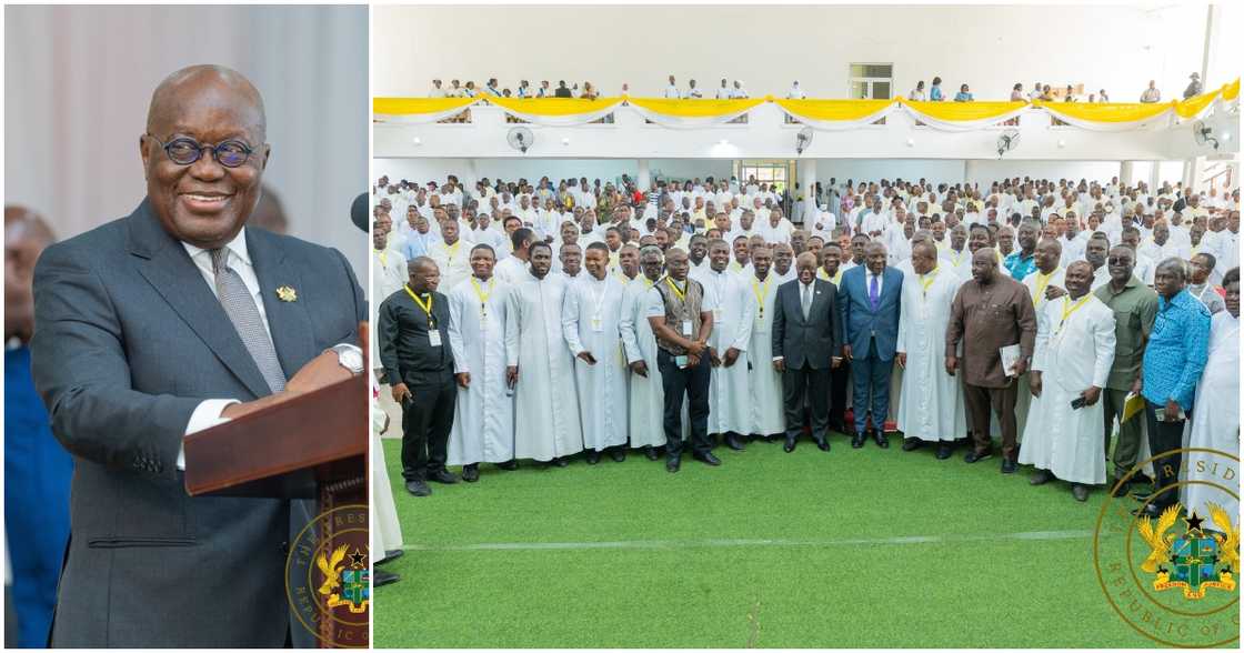 Akufo-Addo has urged the church to partner the government for national development. Akufo-Addo has urged the church to partner the government for national development.