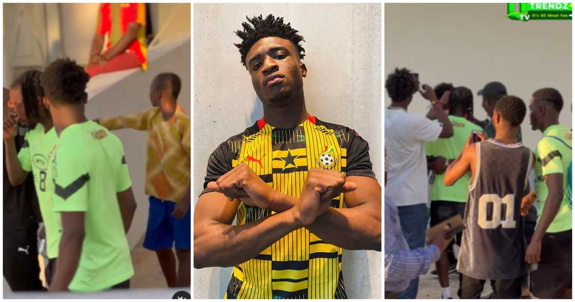 Kudus takes photos with fans Kudus takes photos with fans