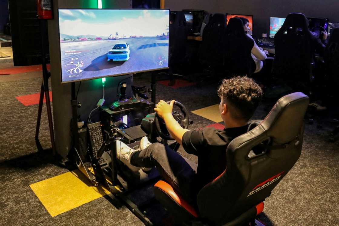 In the driving seat at an ultra-modern Tripoli video gaming centre
