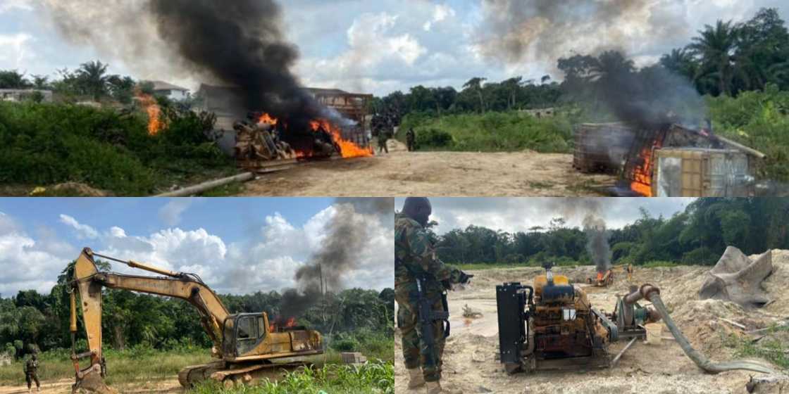 Operation Halt II takes anti galamsey fight to Western Region; destroys about 20 excavators Operation Halt II takes anti galamsey fight to Western Region; destroys about 20 excavators