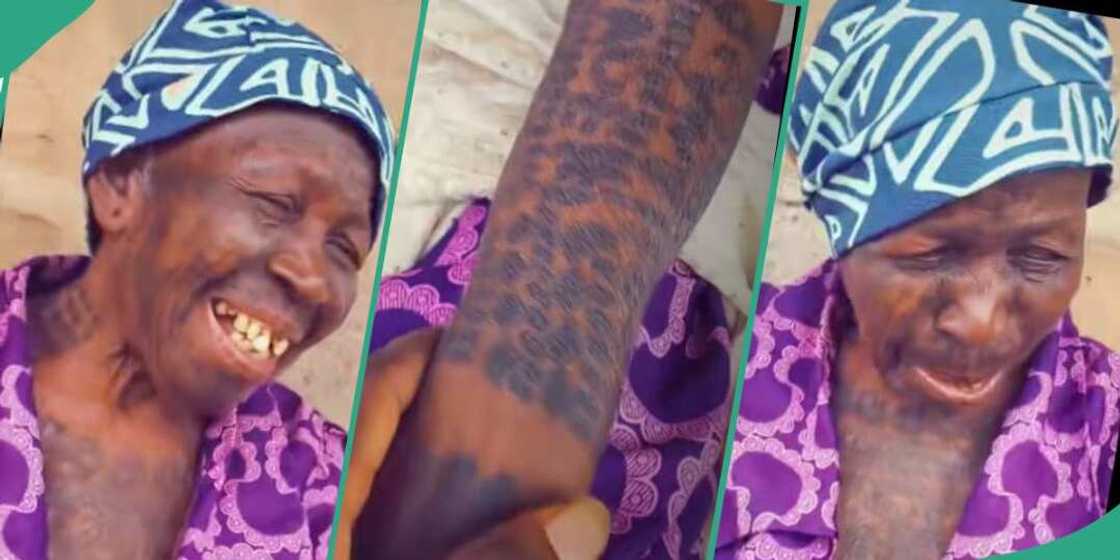 Man shows off grandmother covered in tattoos Man shows off grandmother covered in tattoos