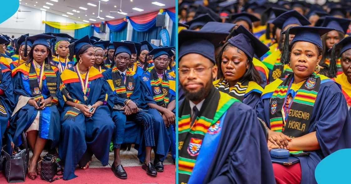 First-Class Degree, Valedictorian, overall best graduating student, The UCC, Cape Coast, government school. First-Class Degree, Valedictorian, overall best graduating student, The UCC, Cape Coast, government school.