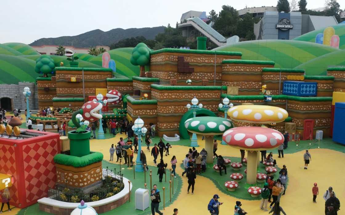 Guests explore Super Nintendo World at Universal Studios in Los Angeles during a preview on January 13, 2023