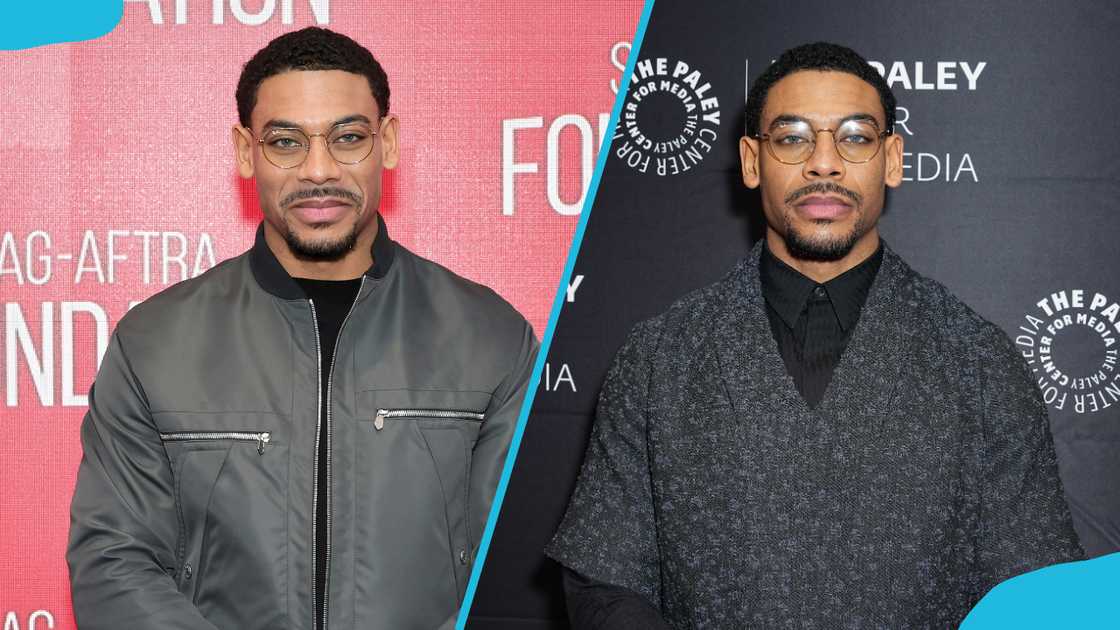 Aaron Pierre poses at the SAG-AFTRA Foundation Robin Williams Center (L) and the "Genius: MLK/X" New York premiere (R) Aaron Pierre poses at the SAG-AFTRA Foundation Robin Williams Center (L) and the "Genius: MLK/X" New York premiere (R)