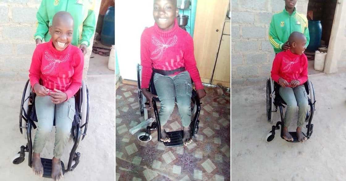 Overjoyed Yamkela Mafiyane, 13, Finally receives her Wheelchair Overjoyed Yamkela Mafiyane, 13, Finally receives her Wheelchair