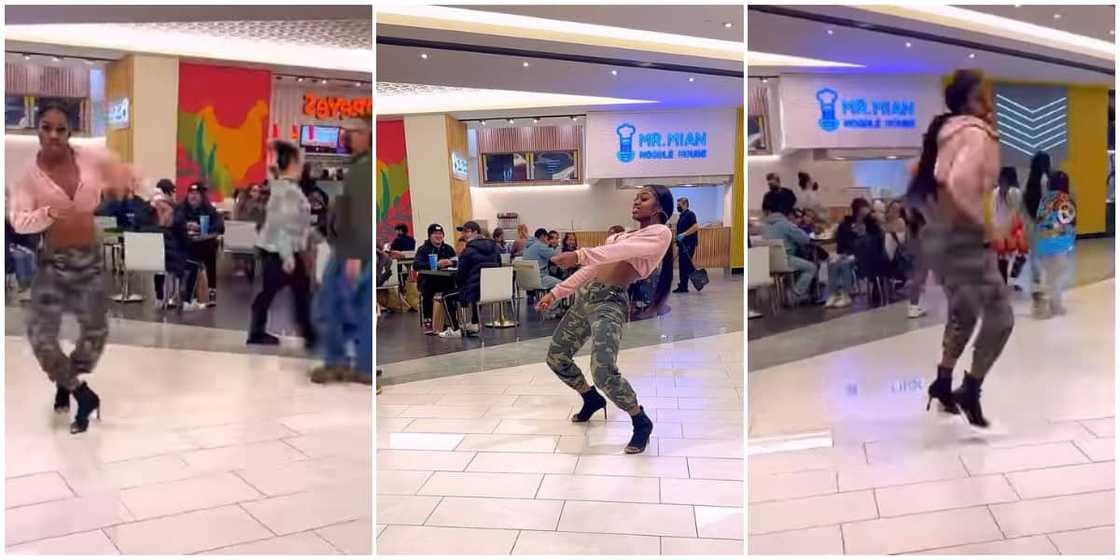 3 times ladies in heels wowed people with sweet dance moves, one made Oyinbos lose focus at an eatery