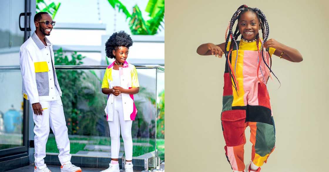 Okyeame Kwame celebrates 10-year-old daughter who is in JHS as she marks b'day