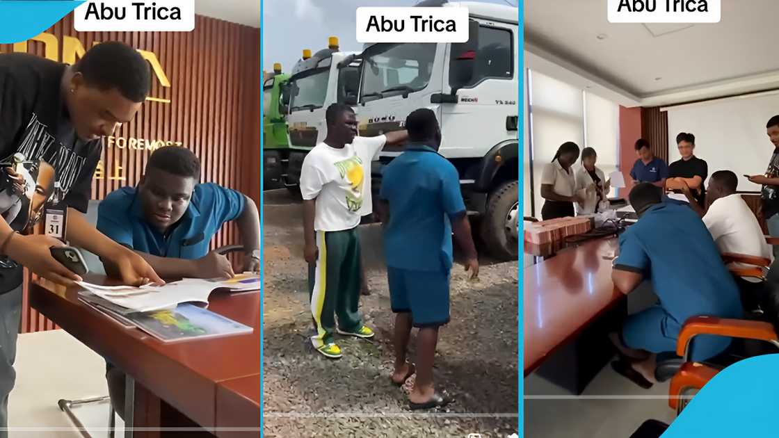 Abu Trica , Swedru, Ghana, millionaires, viral videos, TikTok, social media, trucks