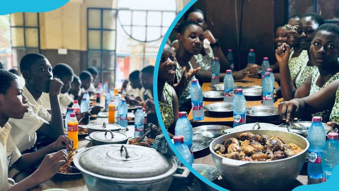 Achimota School students during a meal time Achimota School students during a meal time