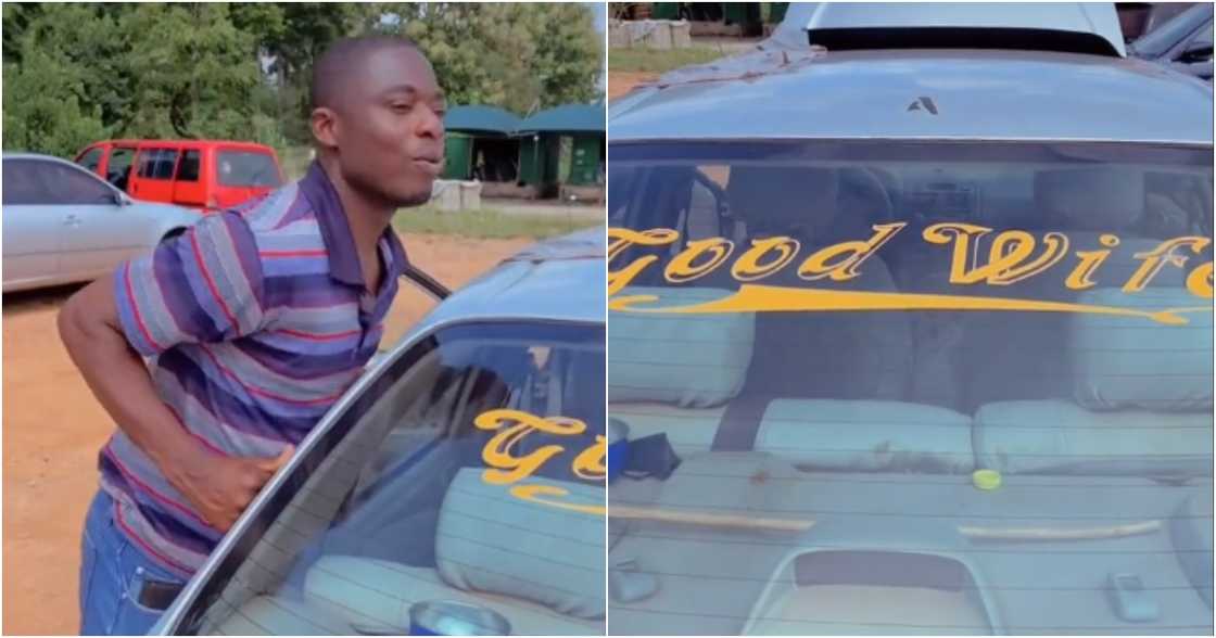 Photo of Ghanaian man and his car