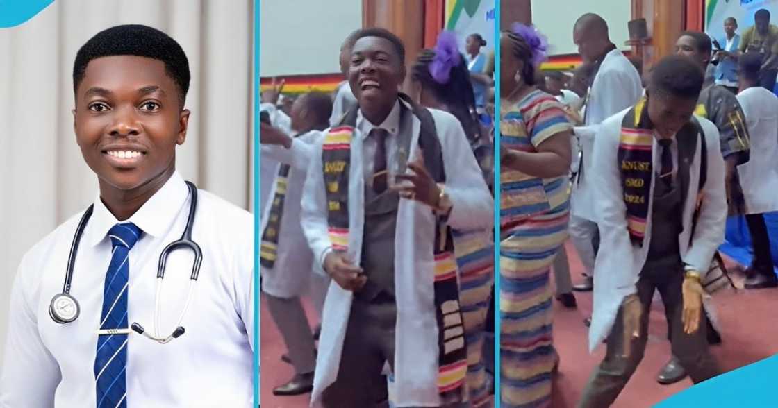 Young doctor, KNUST, induction ceremony, impressive dance moves, steals the show.