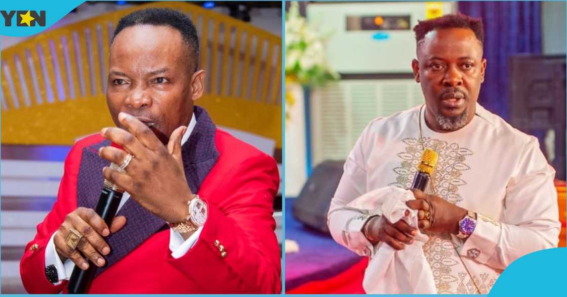 A photo of Bishop Elisha Salifu Amoako and Prophet Nigel Gaisie. A photo of Bishop Elisha Salifu Amoako and Prophet Nigel Gaisie.