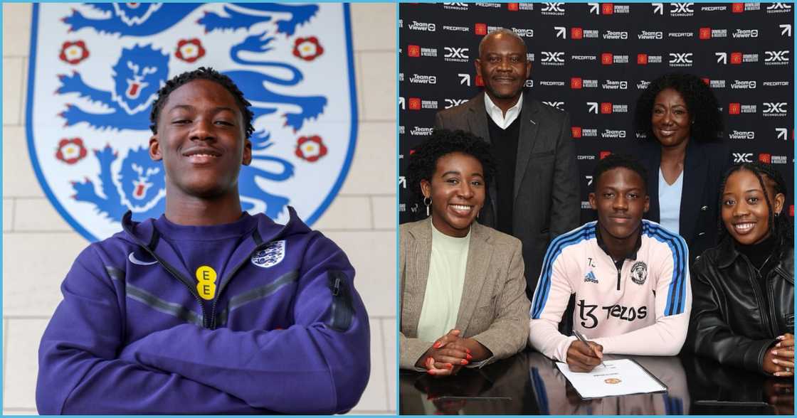 Photo of Kobbie Mainoo and his family Photo of Kobbie Mainoo and his family