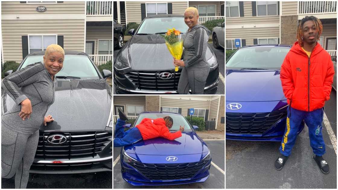 Grateful son buys car of same 2021 model for himself and mum, shares cute photos