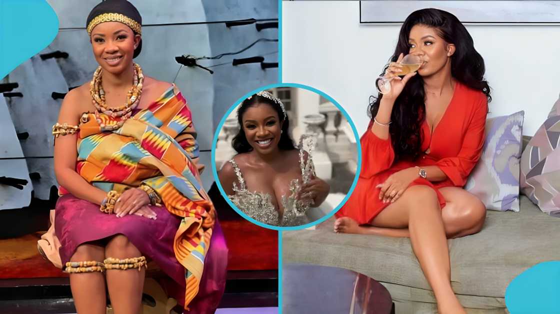 Serwaa Amihere wedding, Serwaa Amihere gown, Appiah Stadium comments, Ghanaian bridal fashion, GHOne TV presenter, wedding speculation