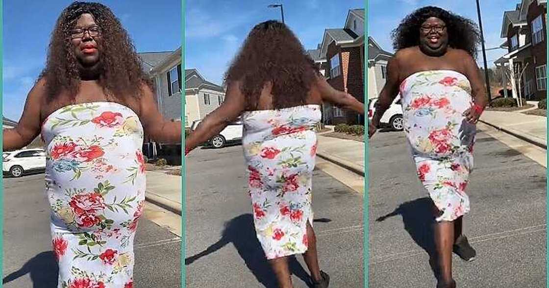 Woman shows off her unique body stature