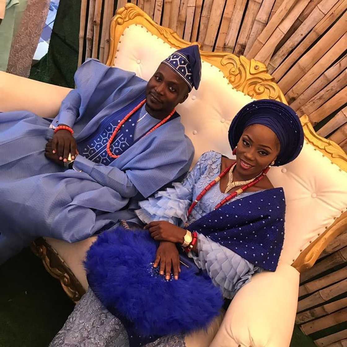 aso oke designs for bride and groom