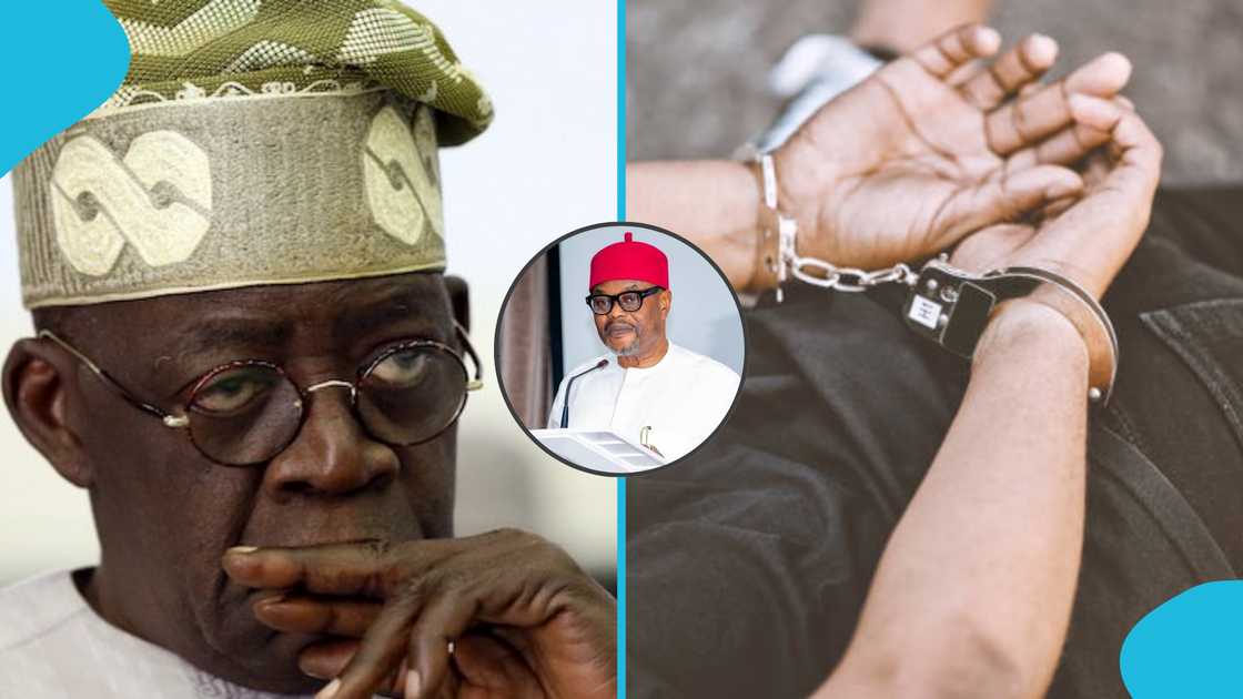 Former minister arrested, Tinubu administration news, corruption, Bola Tinubu, Legit.ng reports, Abuja airport security, Nigerian government, ex-minister detention, politics