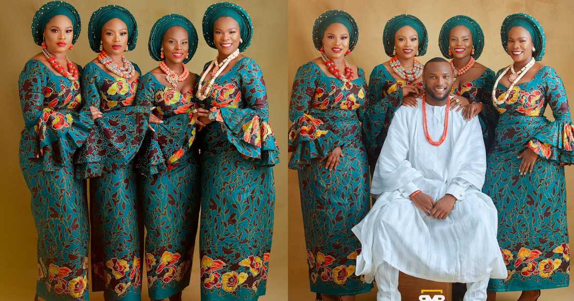 Young man and his sisters Young man and his sisters