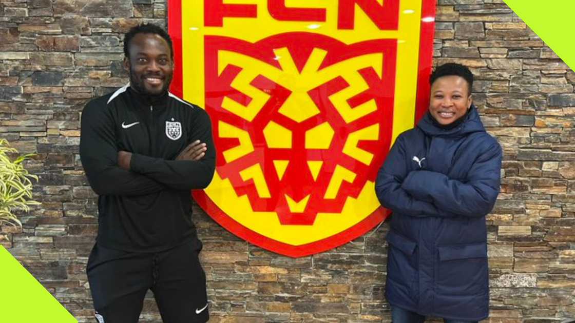 Samira Suleman meets Michael Essien in Denmark. Samira Suleman meets Michael Essien in Denmark.