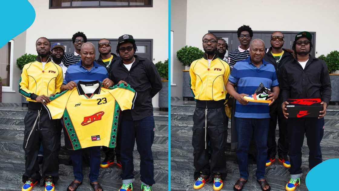 President John Dramani Mahama, the founders of Free The Youth sneakers, DJ Khaled, FTY sneakers, Jordan Air sneakers, Ghanaian businesses, Ghana to the World