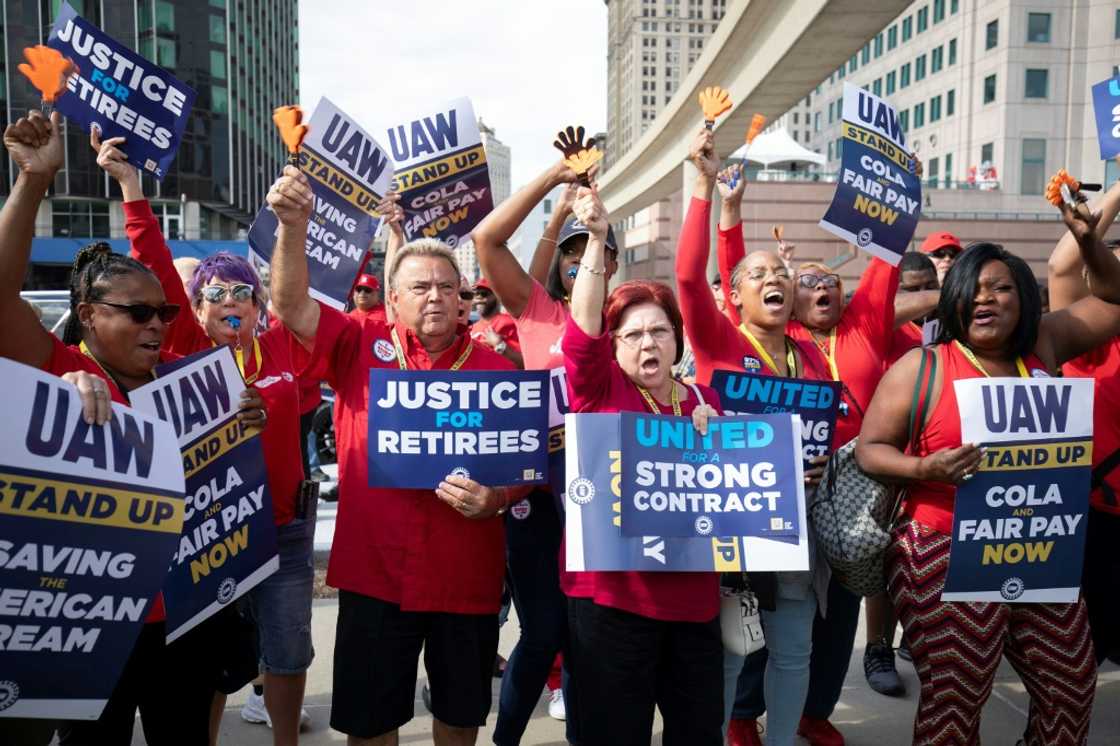 United Auto Workers members marched at a rally in downtown Detroit on September 15 after the union launched a strike earlier that day United Auto Workers members marched at a rally in downtown Detroit on September 15 after the union launched a strike earlier that day