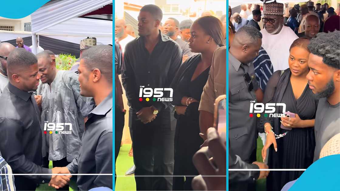 Sharaf Mahama, Farida Mahama, President John Mahama, President Mahama's children, Alhaji Muniru Limuna’s funeral rites, Obuasi helicopter crash Sharaf Mahama, Farida Mahama, President John Mahama, President Mahama's children, Alhaji Muniru Limuna’s funeral rites, Obuasi helicopter crash