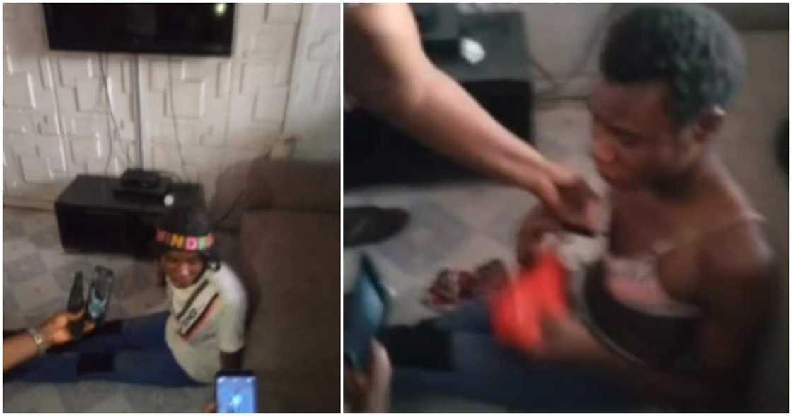 Drama as Nigerian woman discovers after 3 months that her housemaid is actually a man, disgraces him in viral video Drama as Nigerian woman discovers after 3 months that her housemaid is actually a man, disgraces him in viral video