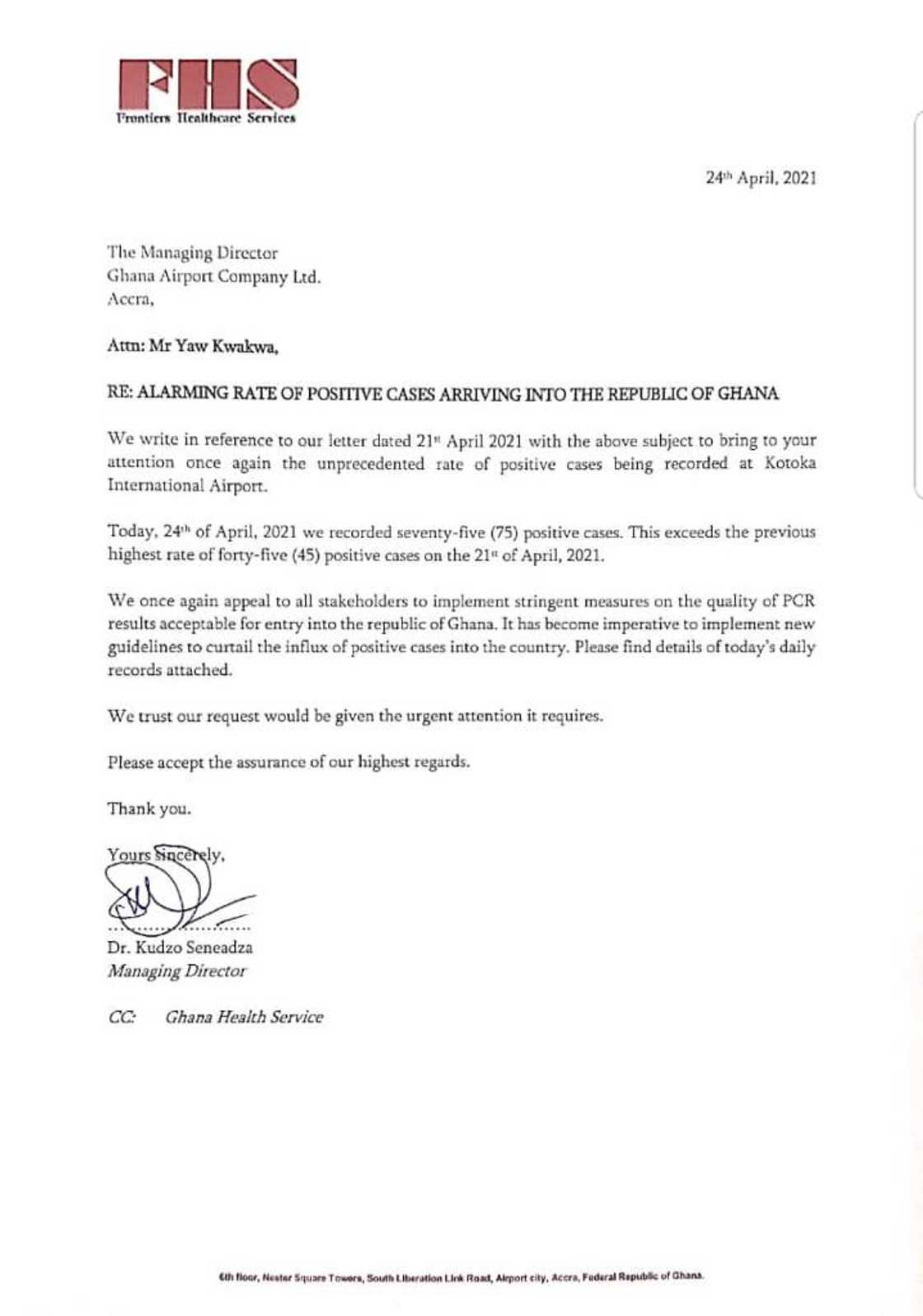More passenger arrivals at Kotoka Airport are Covid-19 positive - FHS alerts Ghana More passenger arrivals at Kotoka Airport are Covid-19 positive - FHS alerts Ghana