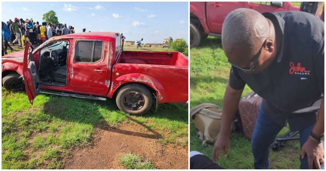 Mahama's convoy involved in an accident