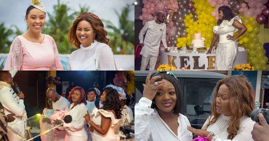 Lebene, Osafo Nkansah outdoor baby girl with McBrown, Jackie Appiah, Becca, Nikki Samons, Osebo (photos, video)