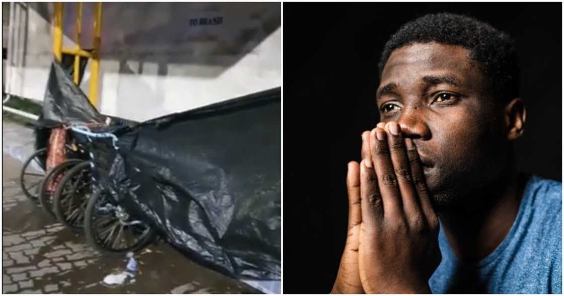 Two disabled women at bus stop Two disabled women at bus stop
