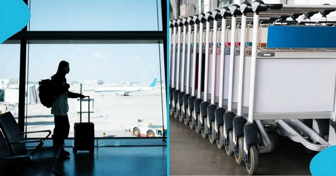 airport, nigeria, ghana, trolley in airport, airport trolley, ghana airport, nigeria airport, trolley charge