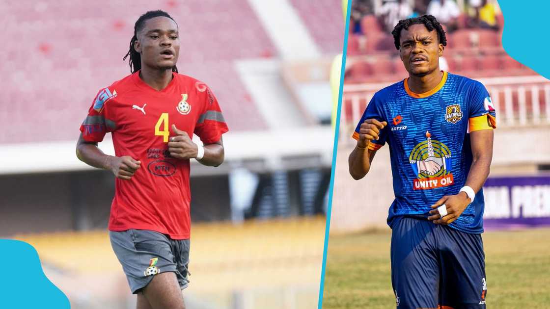 Razak Simpson inspired Nations FC to their maiden win against Hearts of Oak in the Ghana Premier League. Razak Simpson inspired Nations FC to their maiden win against Hearts of Oak in the Ghana Premier League.